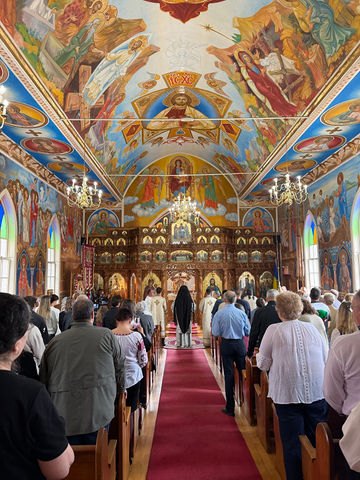Anniversary Divine Liturgy inside Holy Trinity Romanian Orthodox Church