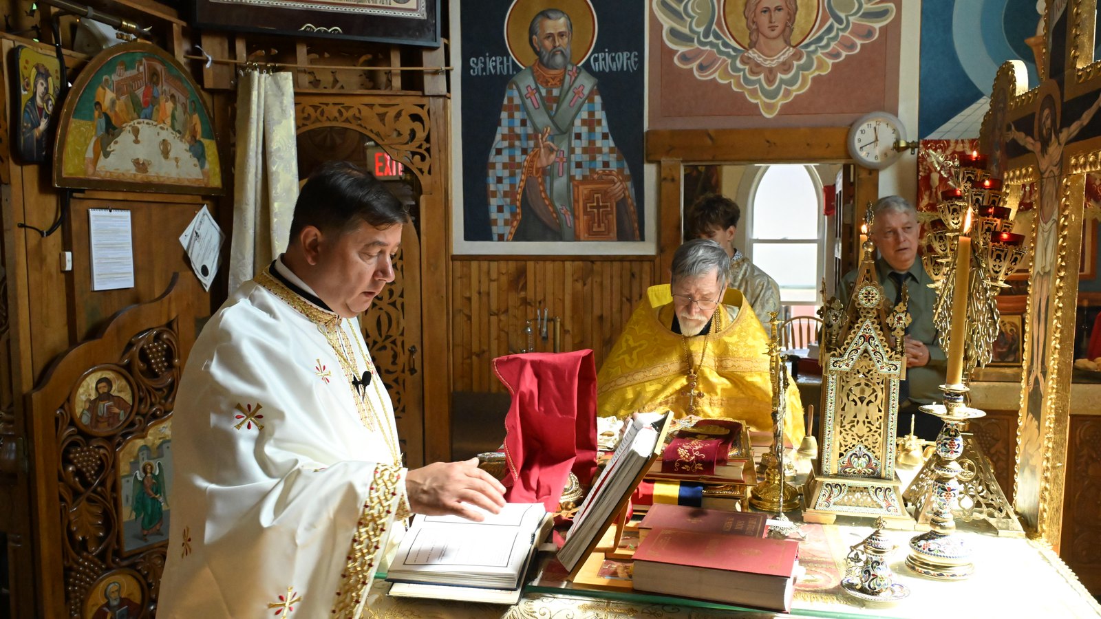 Priest serving during Hramul Bisericii on May 31, 2026